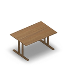 3150 - JOIN  table with T-legs, 120x80 cm, H60, oak HPL