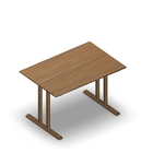 3173 - JOIN  table with T-legs, 120x80 cm, H75, oak melamine