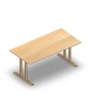 3145 - JOIN  table with T-legs, 140x70 cm, H60, birch melamine