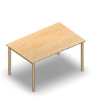 3106 - JOIN table 140x90 cm, h75, birch melamine