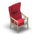 2783 - SALINA High recliner with step less adjustment with removable seat cover, ribs sidewall