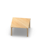 3217  - JOIN table Cross legs (H60),  90x90 cm, birch melamine