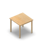 3088 - JOIN table 80x80 cm, h75, birch melamine