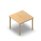 2043 - JOIN table 90x90 cm, h75, birch HPL