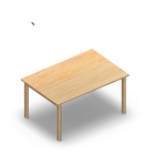 3022 - JOIN table 120x80 cm, h60, birch melamine