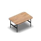 1730  - DAPPLE table 80x55 cm, oak venner with oak buttons