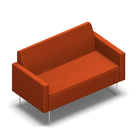 1348 - PIVOT 2-seater with low armrests (8cm)