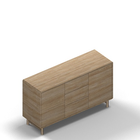 4450 - SOFT sideboard with 2 doors and 3 drawers, push to open