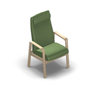 3689 - Zeta high back chair, fixed