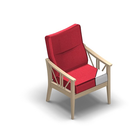 2768 - SALINA Chair with ribs sidewall with removable seat cover
