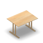 3181 - JOIN  table with T-legs, 120x90 cm, H75, birch melamine