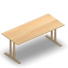 3178 - JOIN  table with T-legs, 180x80 cm, H75, birch melamine
