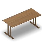 3179 - JOIN  table with T-legs, 180x80 cm, H75, oak melamine