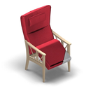 2793 - SALINA High recliner with elevation, ribs sidewall, with removable seat cover