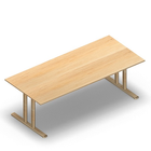 3154 - JOIN  table with T-legs, 180x80 cm, H60, birch melamine