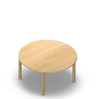 3055 - JOIN table ø120 cm, h60, birch melamine