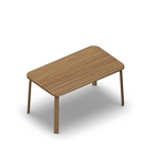 1402 - ZETA table 120x70 cm rounded h60 cm