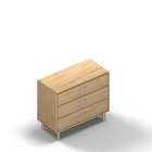 4424 - SOFT sideboard with 3 drawers with classic handles