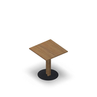 3332 - JOIN center column table 60x60 cm, oak melamine, H60