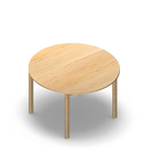 2052 - JOIN table ø120 cm, h75, birch HPL