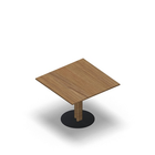 3339 - JOIN center column table 80x80cm, oak HPL, H60