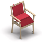 2915 - SALINA Multi stackable chair with armrest with hjul