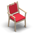 2908 - SALINA Stackable chair with armrest with wheels