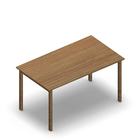 3096 - JOIN table 140x80 cm, h75, oak HPL