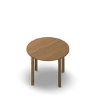 3305 - JOIN table Cross legs (H75),  Ø90 cm, oak melamine