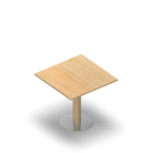 3361 - JOIN center column table 80x80cm, birch melamine, H75