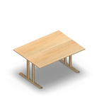 3157 - JOIN  table with T-legs, 120x90 cm, H60, birch melamine