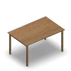 3108 - JOIN table 140x90 cm, h75, oak HPL