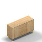 4441 - SOFT sideboard with 2 doors and 3 drawers push to open