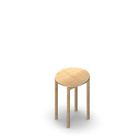 2048 - JOIN table ø60 cm, h75, birch HPL