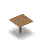 3365 - JOIN center column table 90x90cm, oak melamine, H75