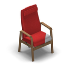 1118 - Zeta chair with step less adjustment with removable seat cover