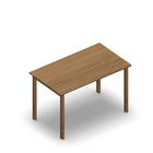 3083 - JOIN table 120x70 cm, h75, oak melamine