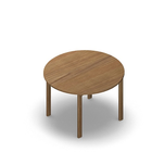 3123 - JOIN table ø110 cm, h75, oak HPL