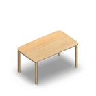 3067 - JOIN table 120x70 cm rounded, h60, birch melamine