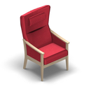 2784 - SALINA High recliner with step less adjustment, closed sidewall
