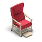 1292 - SALINA High-backed chair with wheels, stepless adj., open sidewall, with handle, footrest