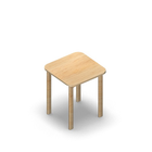 2055 - JOIN table 65x65 cm rounded, h75, birch HPL