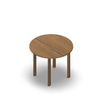 3120 - JOIN table ø90 cm, h75, oak HPL