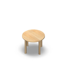 2089  - JOIN table Cross legs (H60),  Ø70 cm, birch HPL