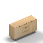4405 - SOFT sideboard with 2 doors and 3 drawers with flat handles