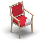 2905 - SALINA Stackable chair with armrest with removable seat cover