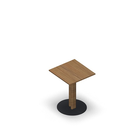 3330 - JOIN center column table 50x50 cm, oak HPL, H60