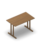 3167 - JOIN  table with T-legs, 120x70 cm, H75, oak melamine