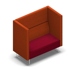 1564 - PIVOT CAVE Extra high 2 seater with armrests both sides