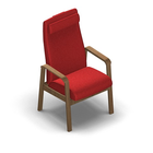 1115 - Zeta high back chair, fixed
